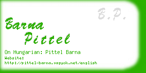 barna pittel business card